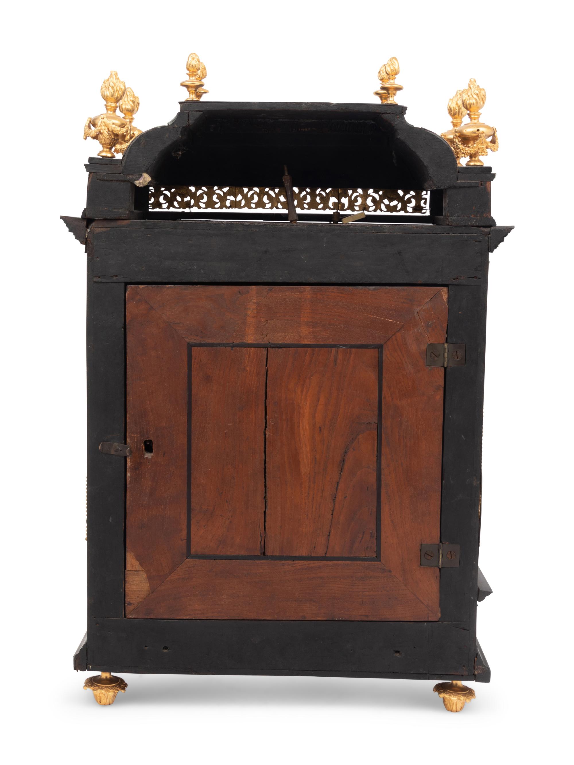 A Napoleon III Style Gilt Metal Mounted Boulle Marquetry Mantel Clock