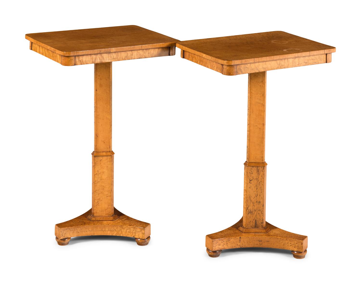 A Pair of William IV Birdseye Maple Side Tables