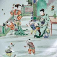 A Chinese Famille Verte Porcelain Plate 五彩人物圖盤