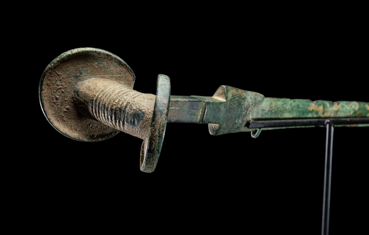 A Luristan Bronze Sword with Split-Ear Pommel