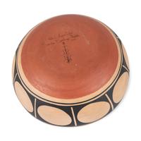 Large Pottery Bowl, with Floral Design