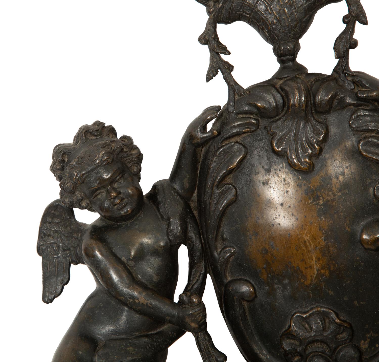 A French Patinated Bronze Architectural Ornament