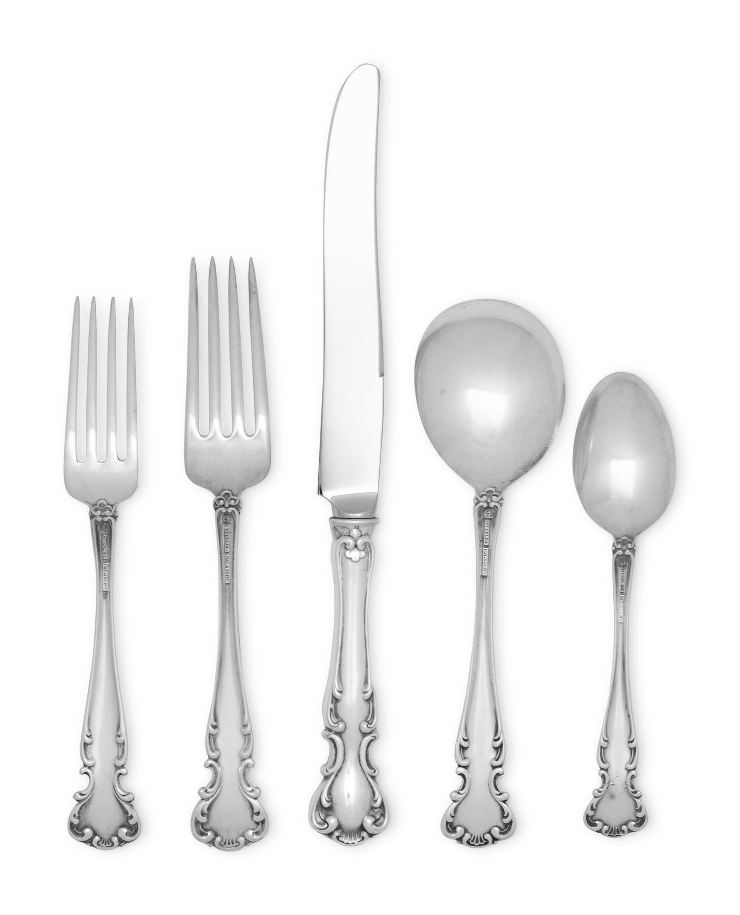 An American Silver Flatware Service