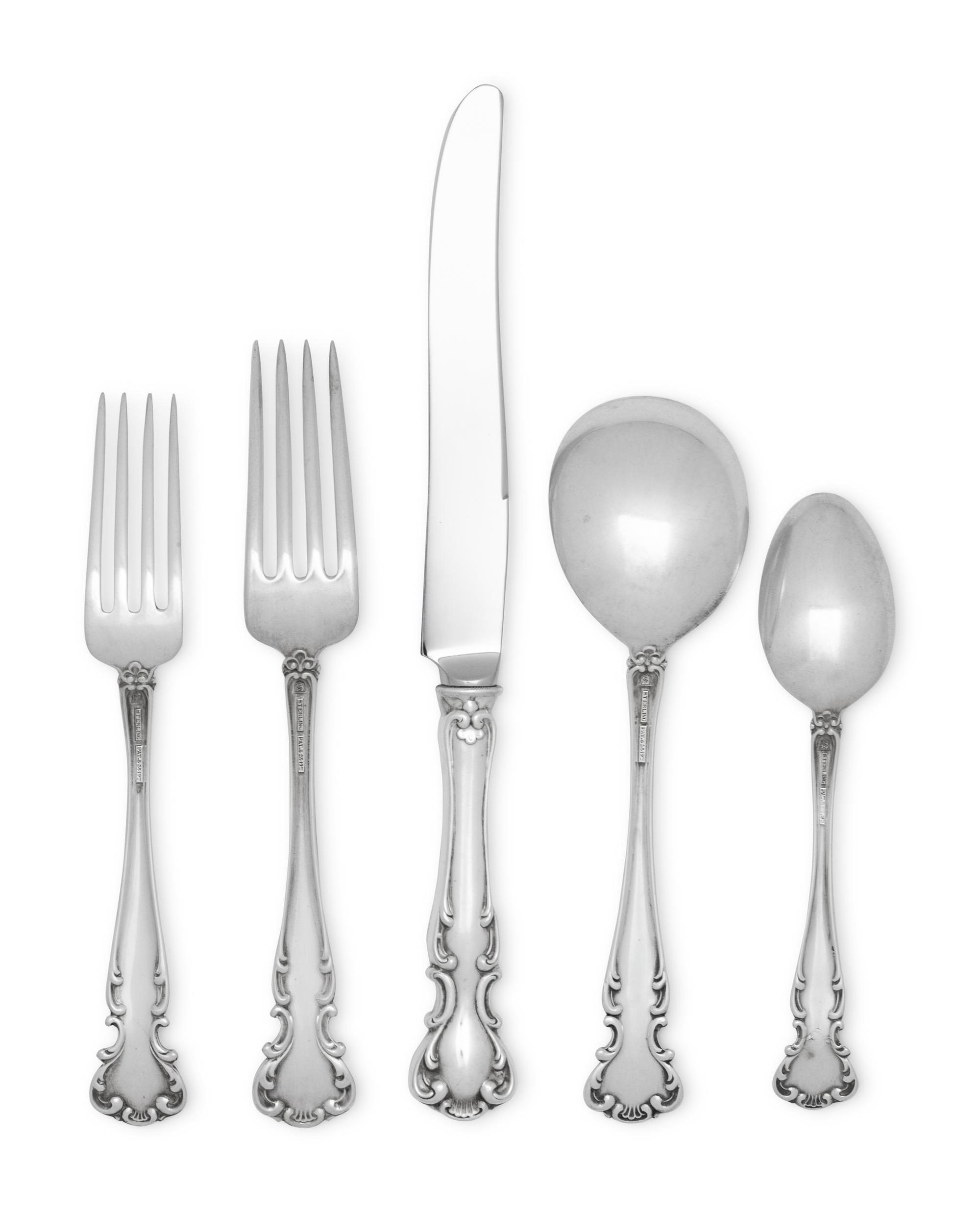 An American Silver Flatware Service