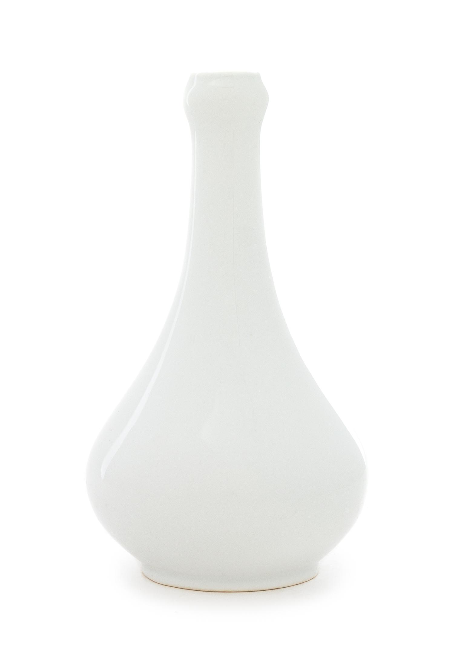 A Chinese White Glazed Porcelain Bottle Vase Height 4 1/2 inches. — EARLY 20TH CENTURY
