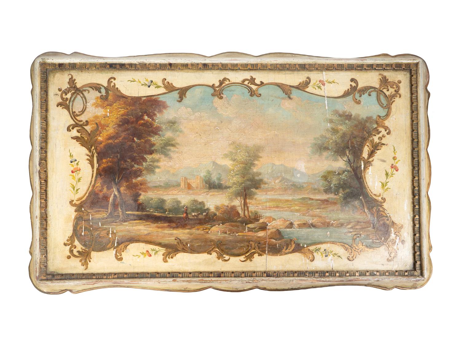 Two Pieces of Venetian Style Painted Furniture — 20TH CENTURY