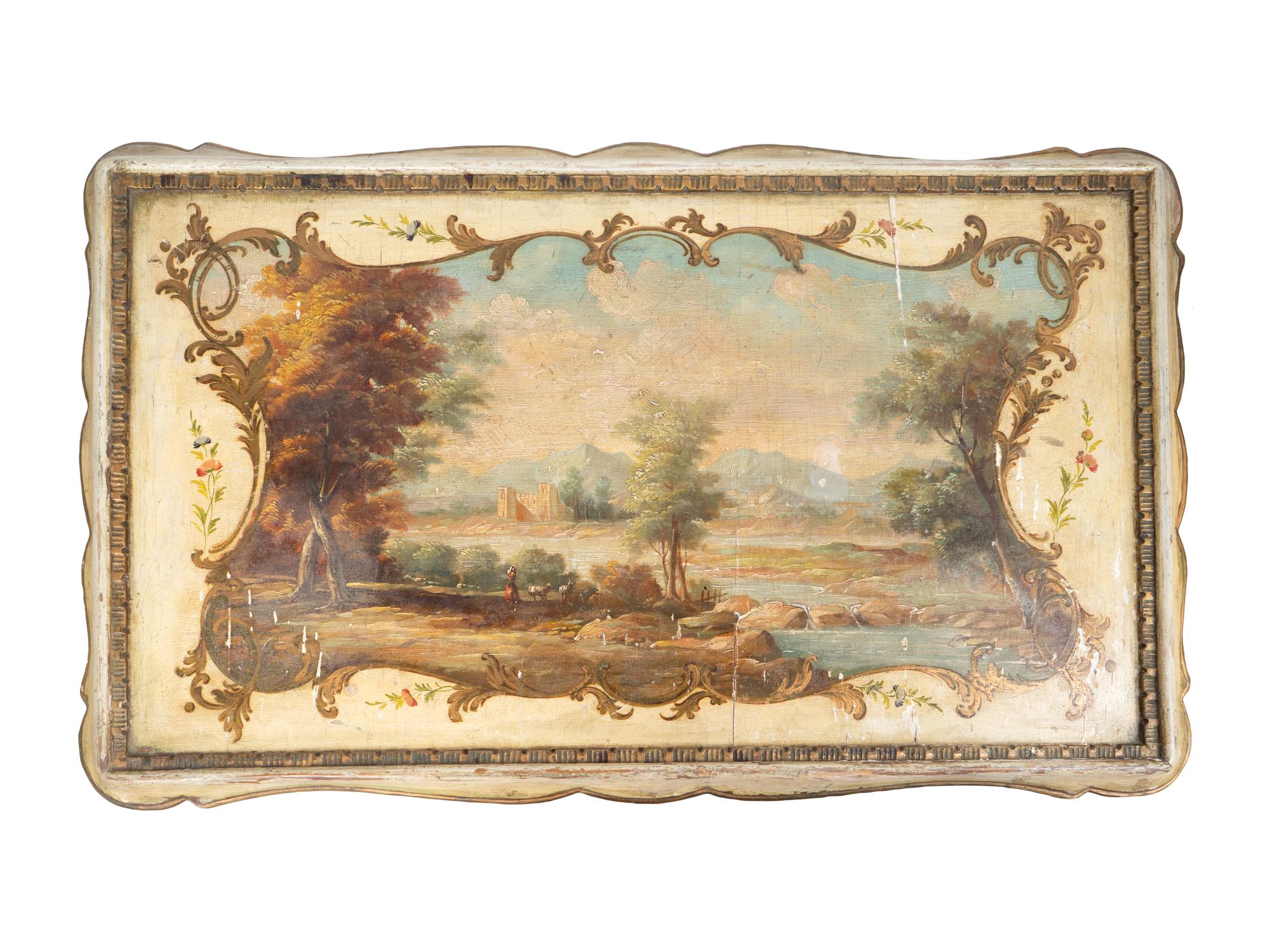 Two Pieces of Venetian Style Painted Furniture — 20TH CENTURY