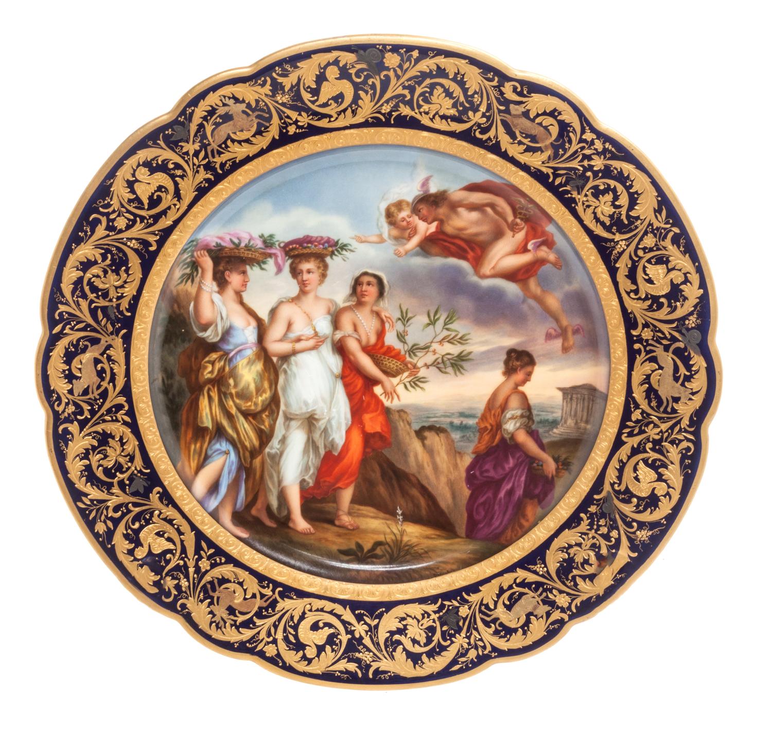 A Royal Vienna Cabinet Plate Diameter 9 3/8 inches.