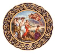 A Royal Vienna Cabinet Plate Diameter 9 3/8 inches.