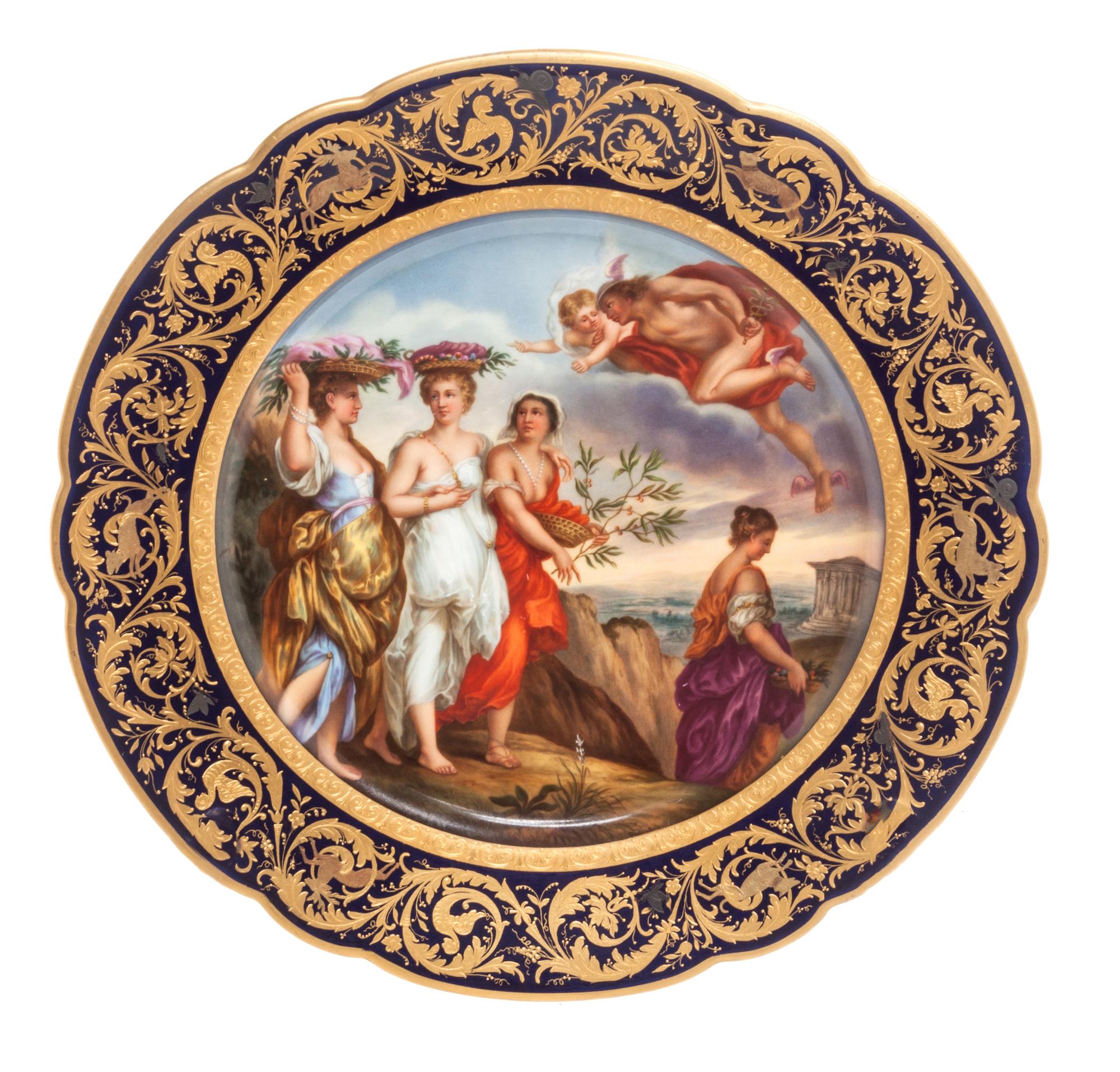 A Royal Vienna Cabinet Plate Diameter 9 3/8 inches.