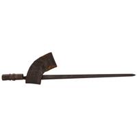 Model 1861 US Springfield rifle musket dated 1861 with bayonet and frog.