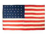 [CIVIL WAR]. 34-star flag purportedly flown at Fort Warren, Boston, MA. Ca 1861-1863.
