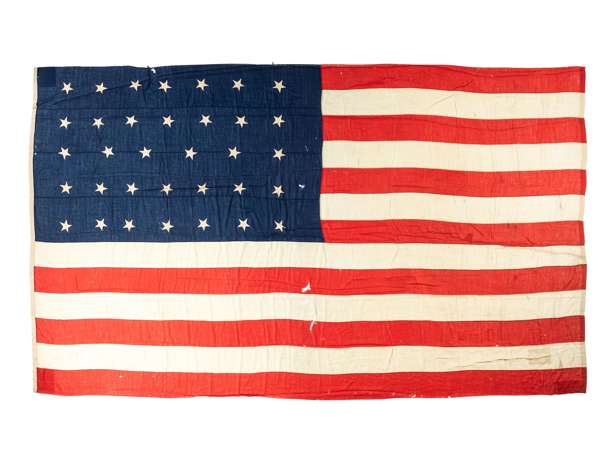 [CIVIL WAR]. 34-star flag purportedly flown at Fort Warren, Boston, MA. Ca 1861-1863.