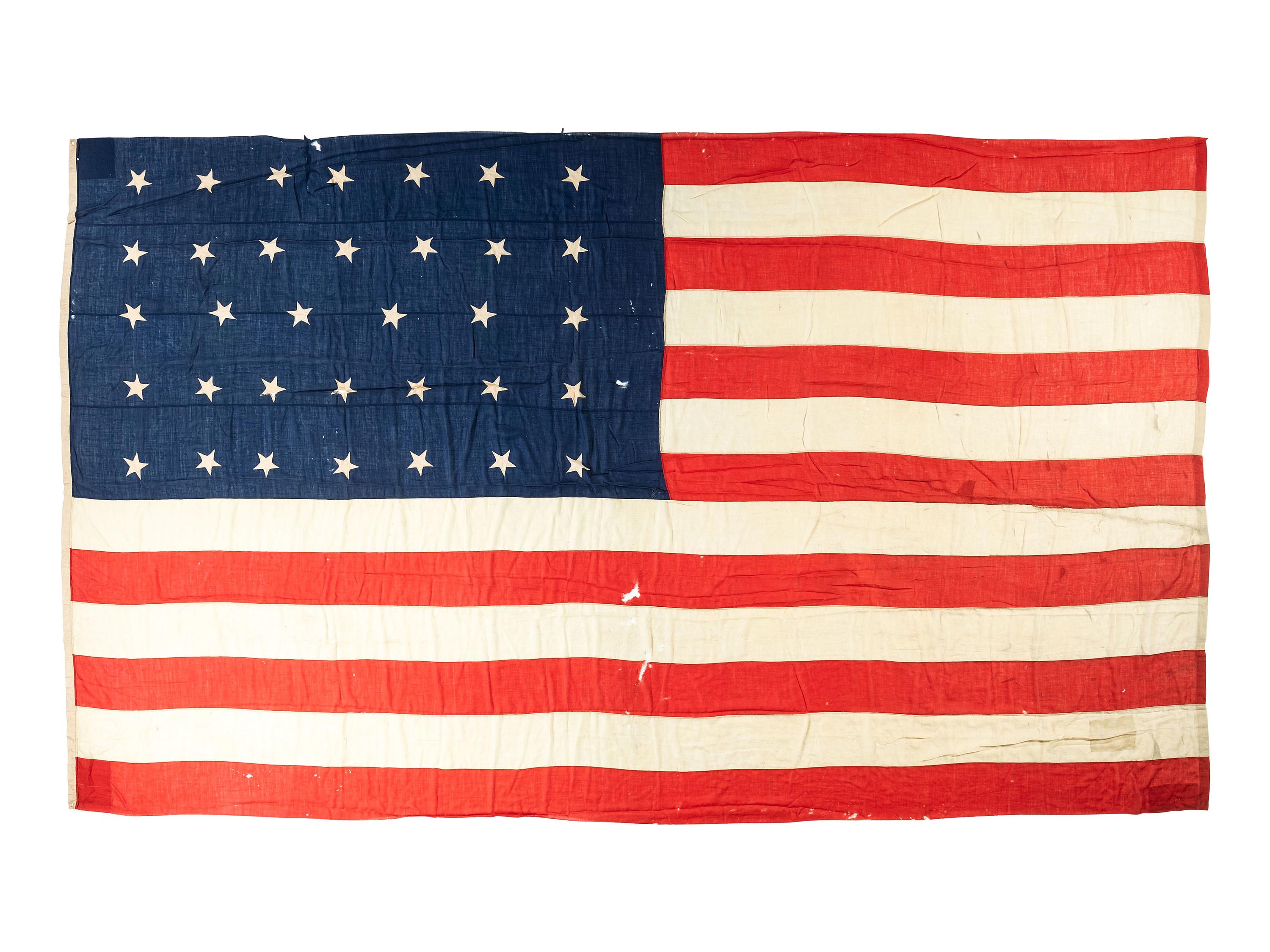 [CIVIL WAR]. 34-star flag purportedly flown at Fort Warren, Boston, MA. Ca 1861-1863.