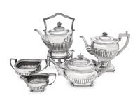 An English Silver Five-Piece Tea and Coffee Service