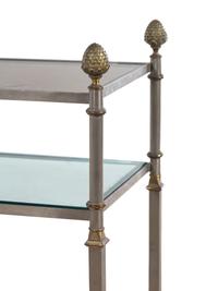 A Neoclassical Style Gilt Metal and Glass Console Table in the Style of Maison Jansen