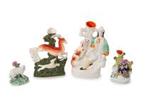 A Group of Eleven Staffordshire Glaze Vases