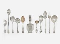 An assorted group of ten sterling serving pieces, various American makers, late 19th / 20th century