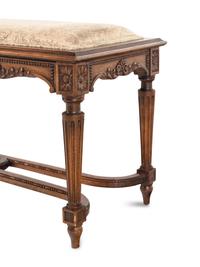 A Louis XVI Style Walnut Bench