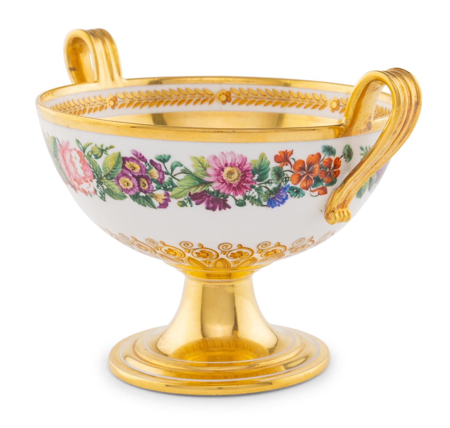A Sèvres Porcelain Footed Bowl ( Coupe à Bouillon Hémisphérique )