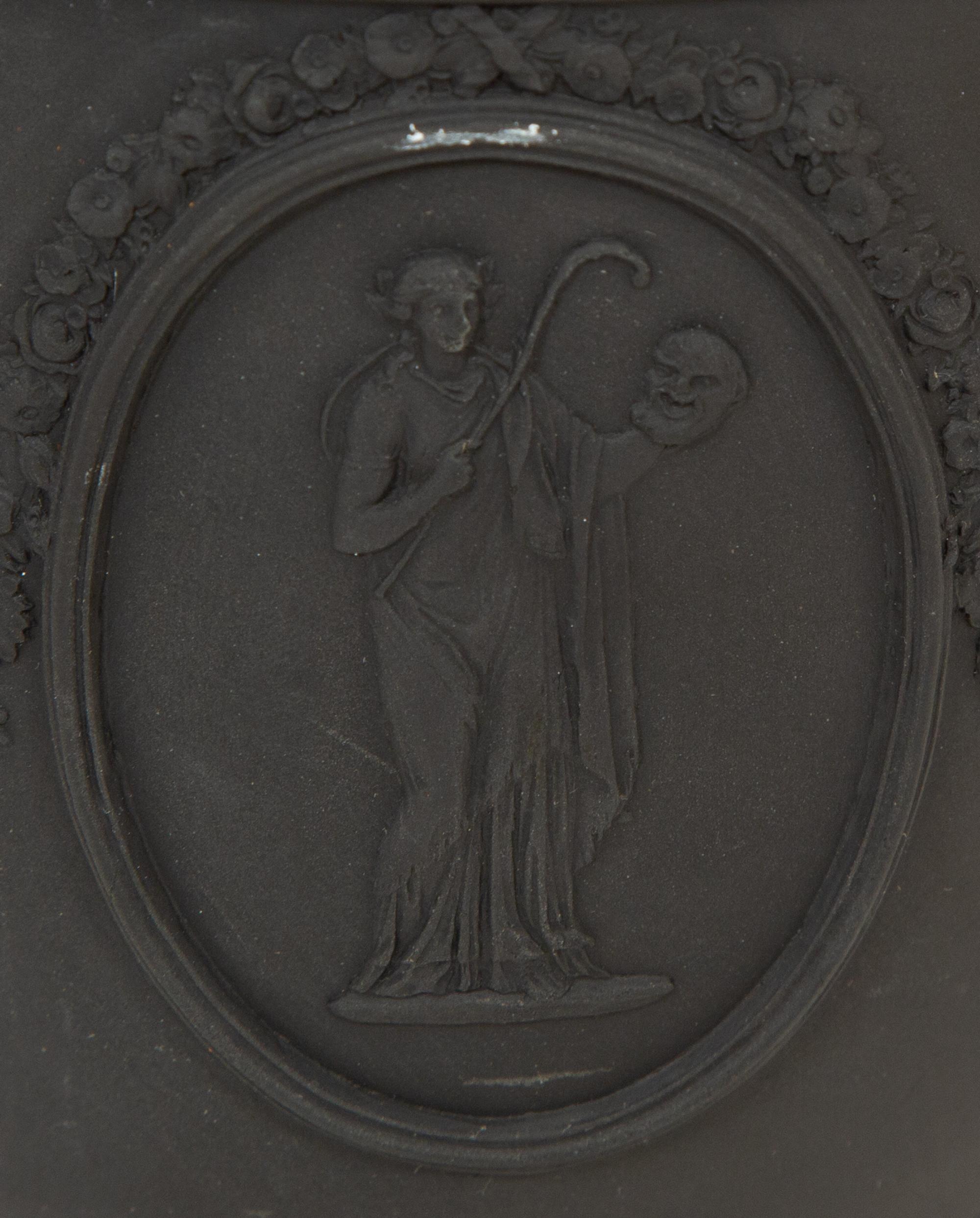 A Wedgwood Black Basalt Urn on Pedestal