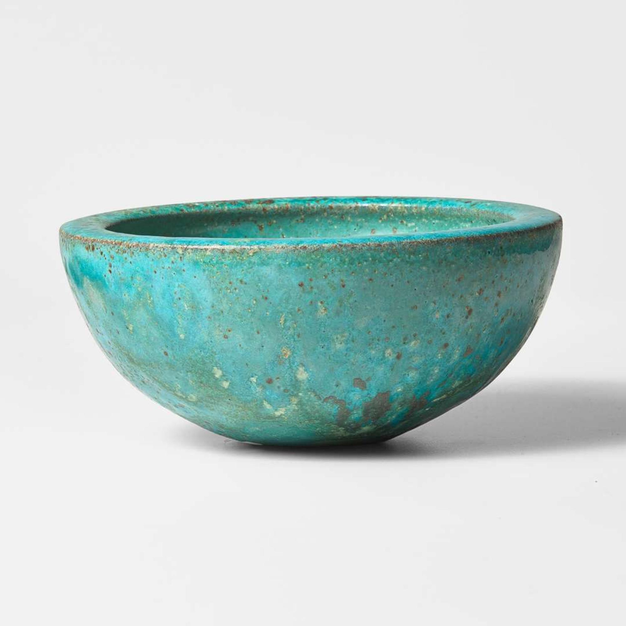 Gertrud Natzler (Austrian-American, 1908-1971) and Otto Natzler (Austrian-American, 1908-2007) Thick-Walled Turquoise Bowl, Los Angeles, California, USA, 1962