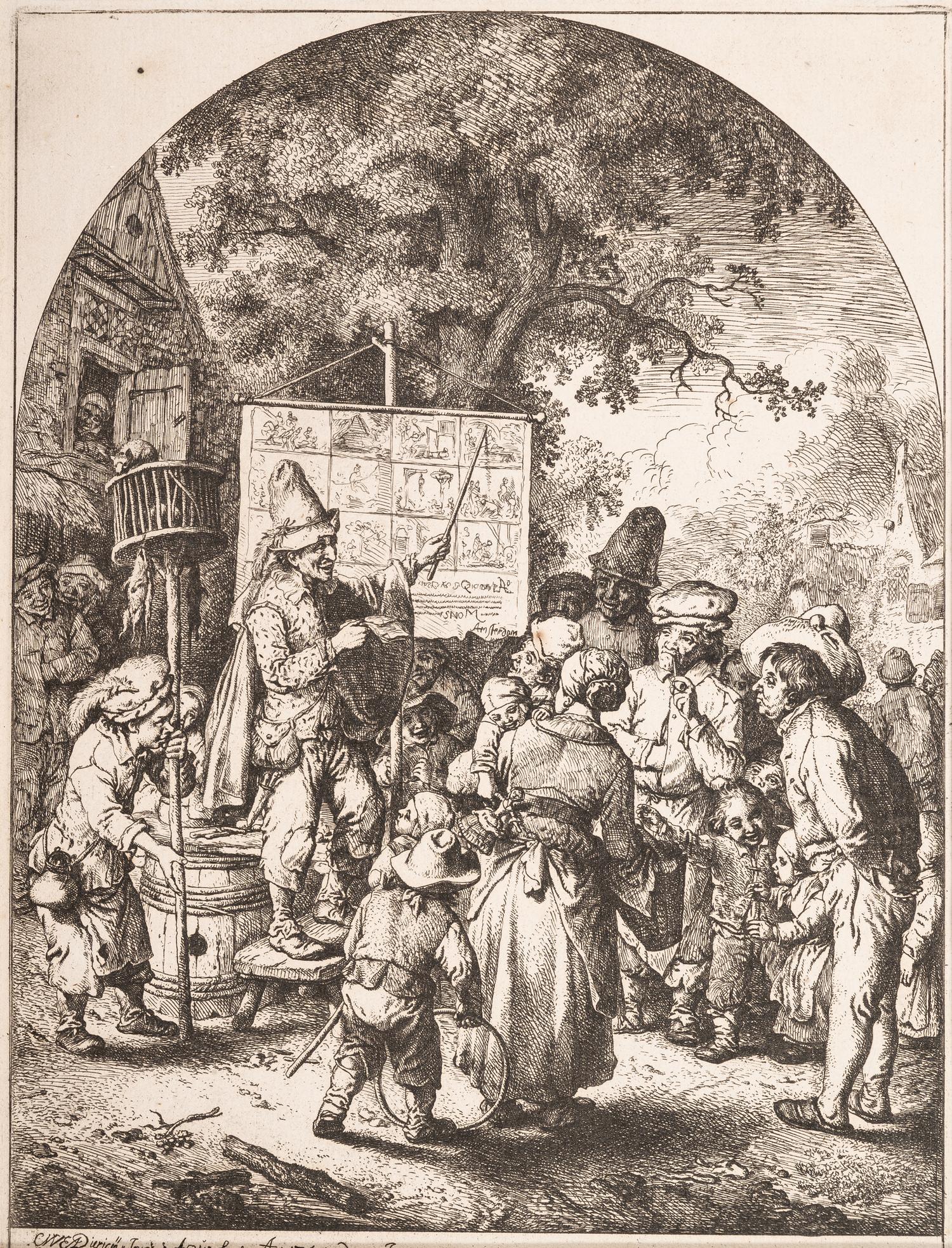 A group of seven European prints