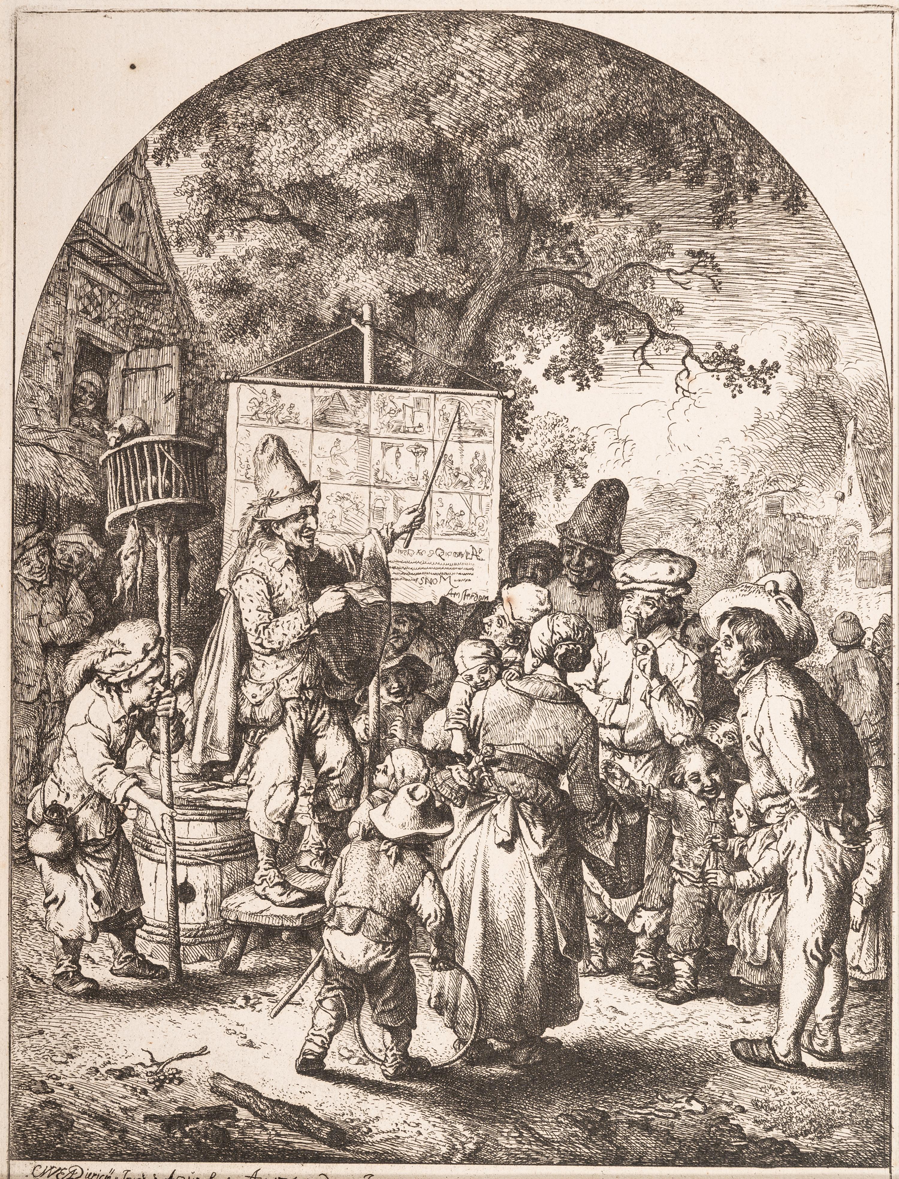 A group of seven European prints