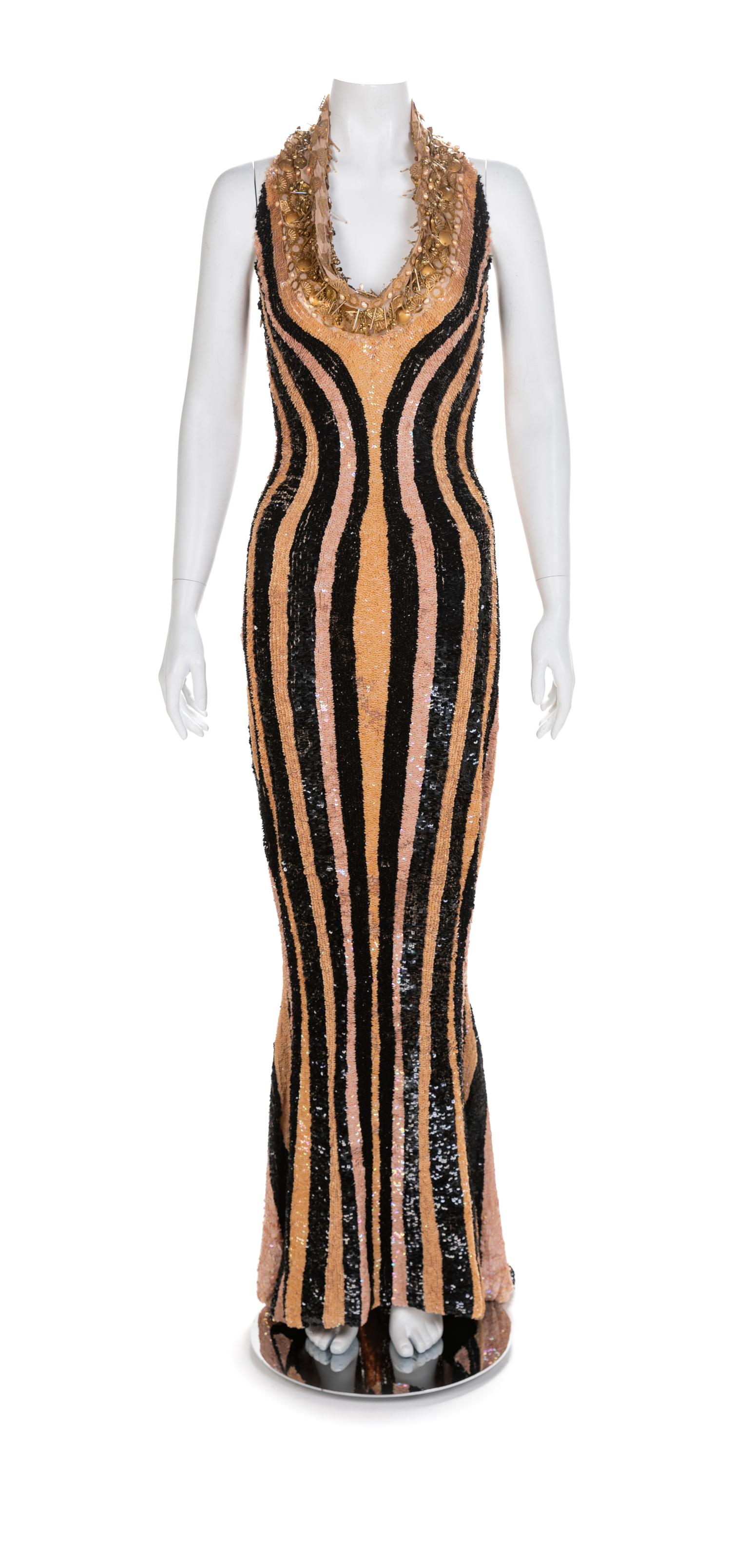 Lloyd Klein Couture Sequin Mermaid Halter, 2000s