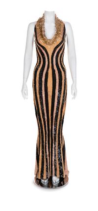 Lloyd Klein Couture Sequin Mermaid Halter, 2000s