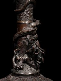 Three Japanese Bronze Vases