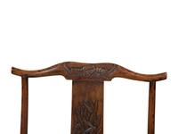 A Pair of Chinese Hardwood Ming Style Yok Back Armchairs