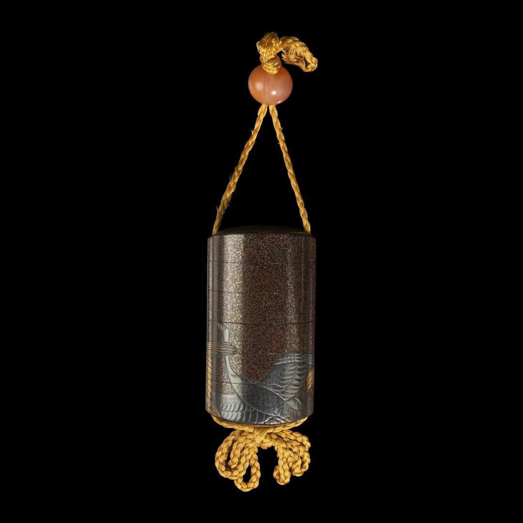A Japanese lacquered inro, signed Tsunekawa 日本印笼一件 Edo period, 18th/19th century ?? ???????