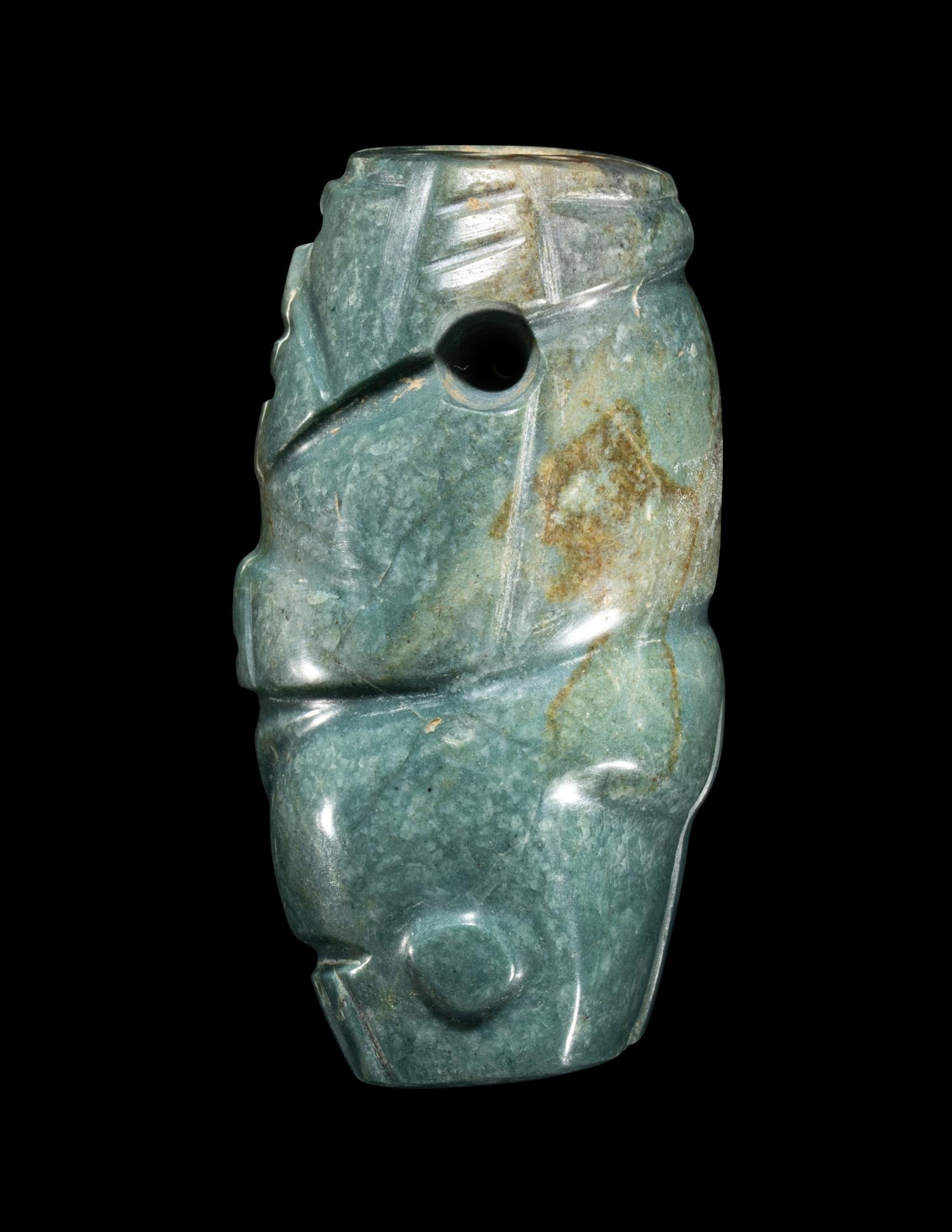 A Costa Rican Jade Figural Pendant