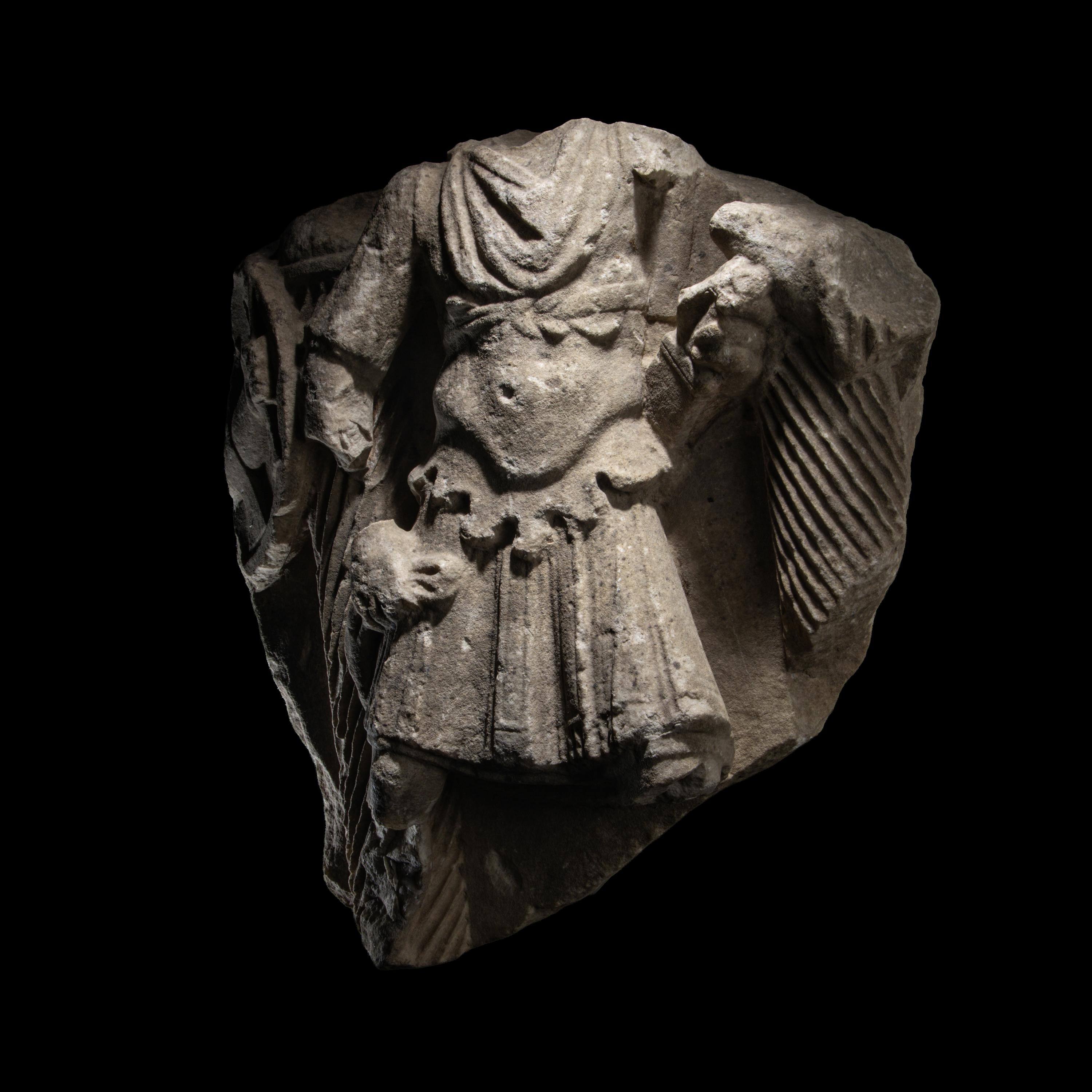 A Roman Marble Sarcophagus Fragment