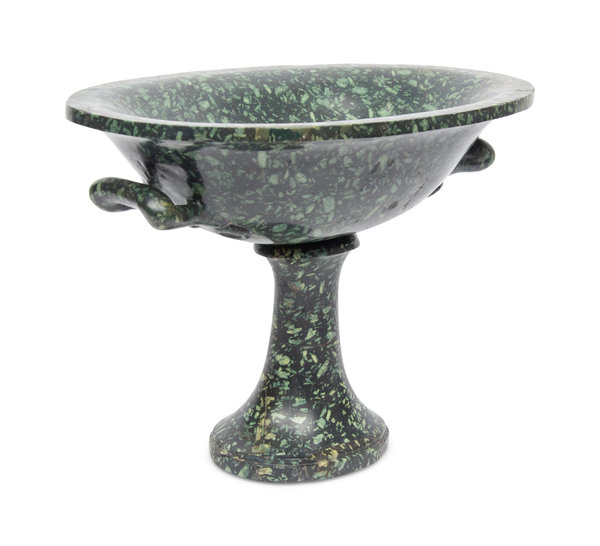 A Carved Green Porphyry Tazza
