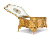 A French Gilt Metal Jewelry Casket