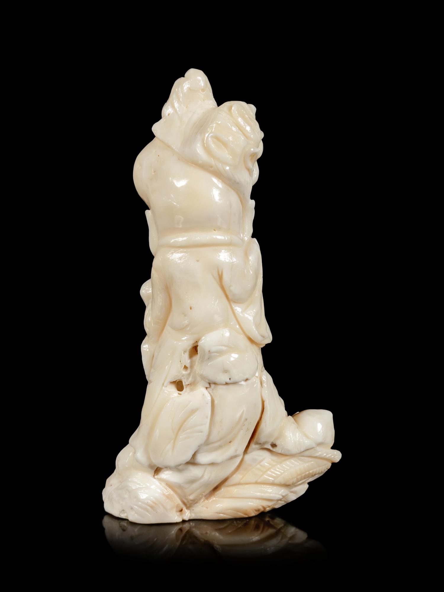 A White Coral Figure of Shoulao