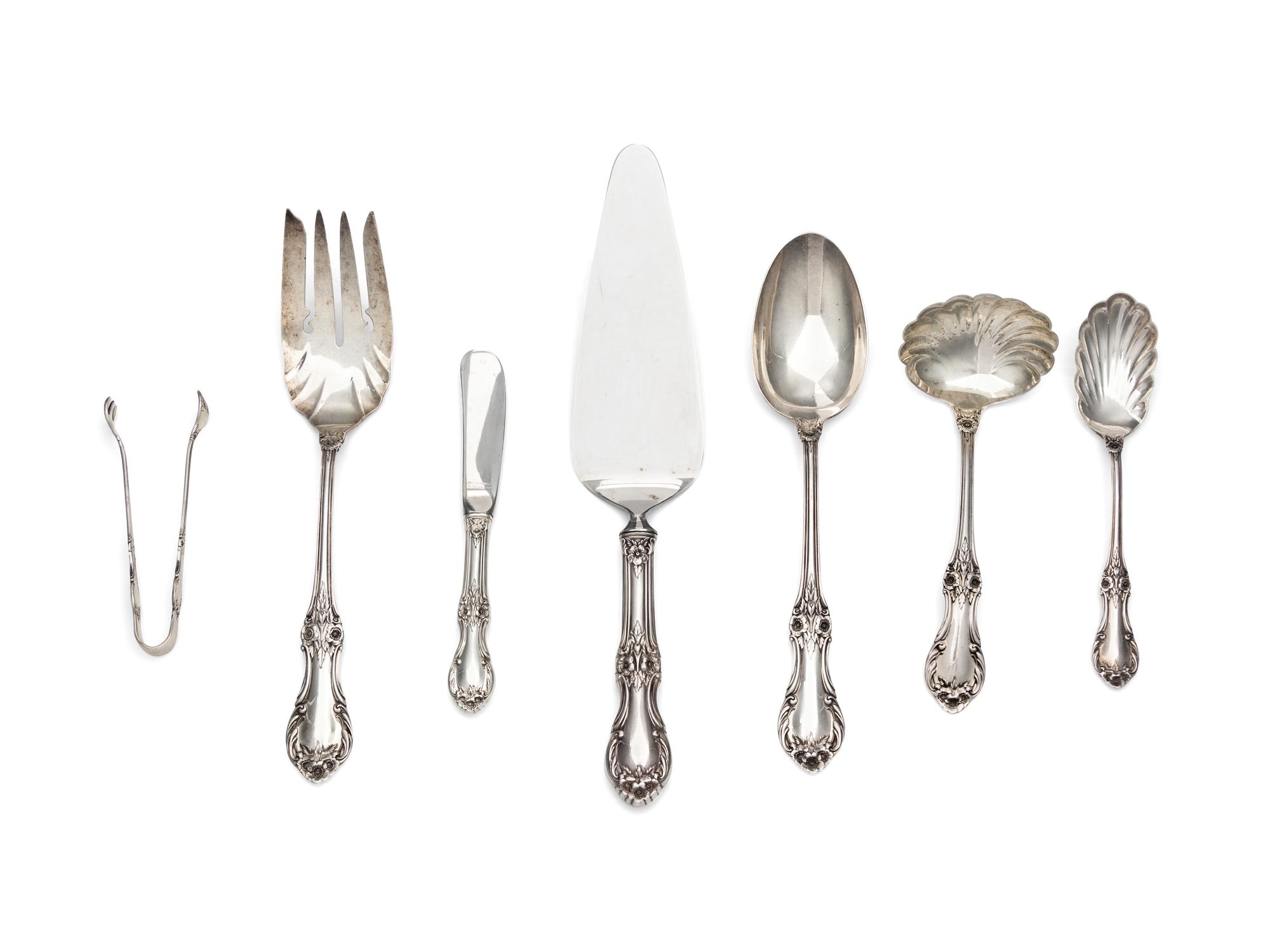 An American Silver Flatware Service