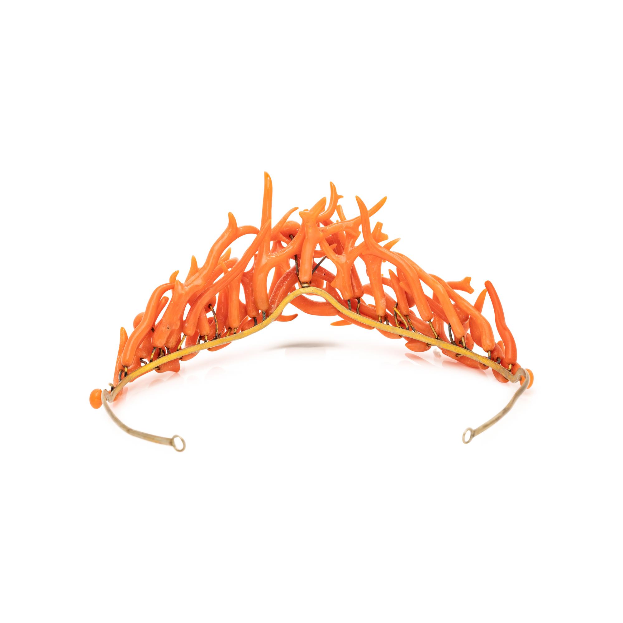 ANTIQUE, CORAL TIARA