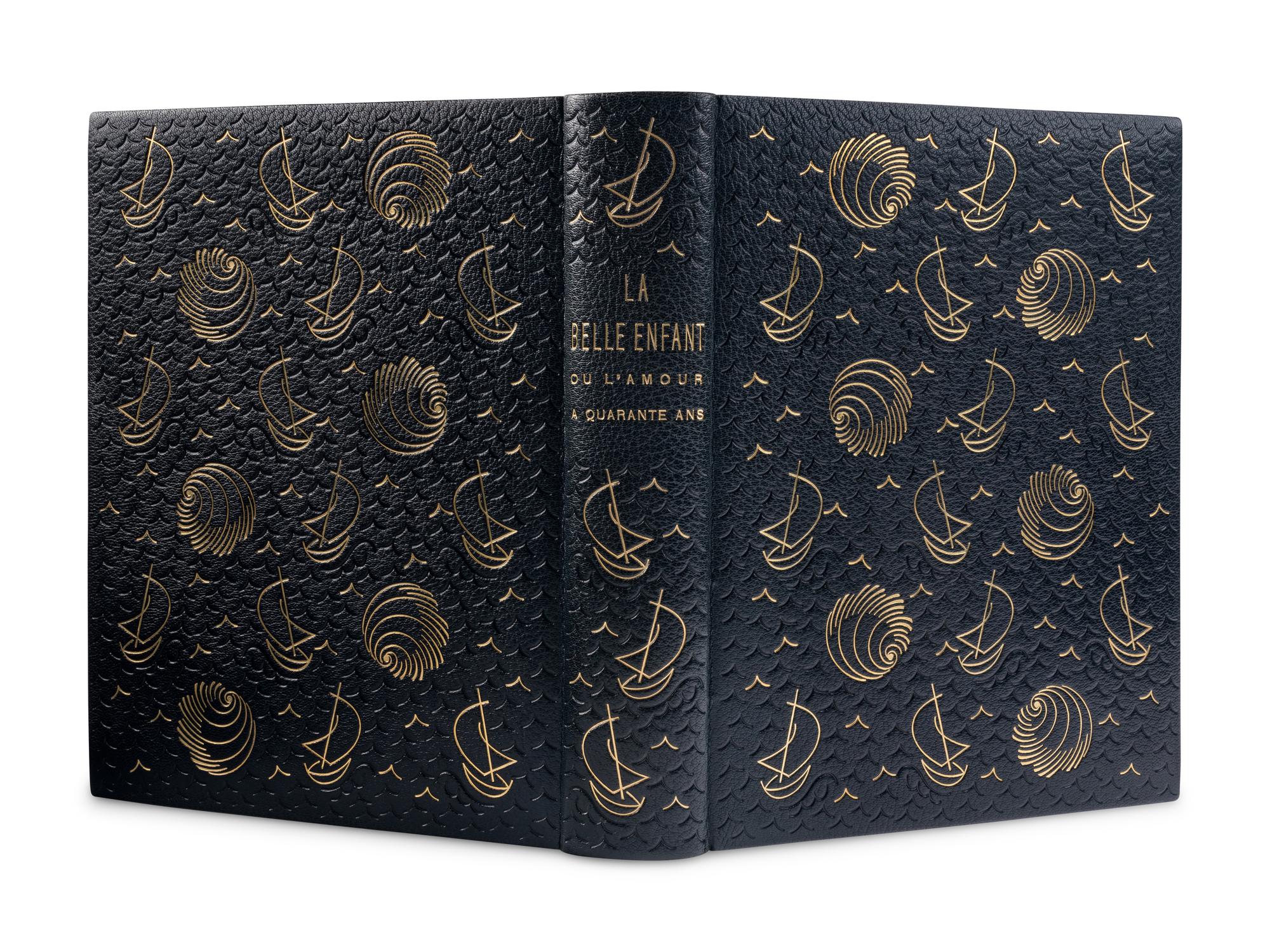 [BINDING -- CRETTÉ]. DUFY, Raoul (1877-1953), illustrator. -- MONTFORT, Eugène (1877-1936). La Belle-Enfant ou l'Amour a Quarante Ans. Paris: Ambroise Vollard, 1930.