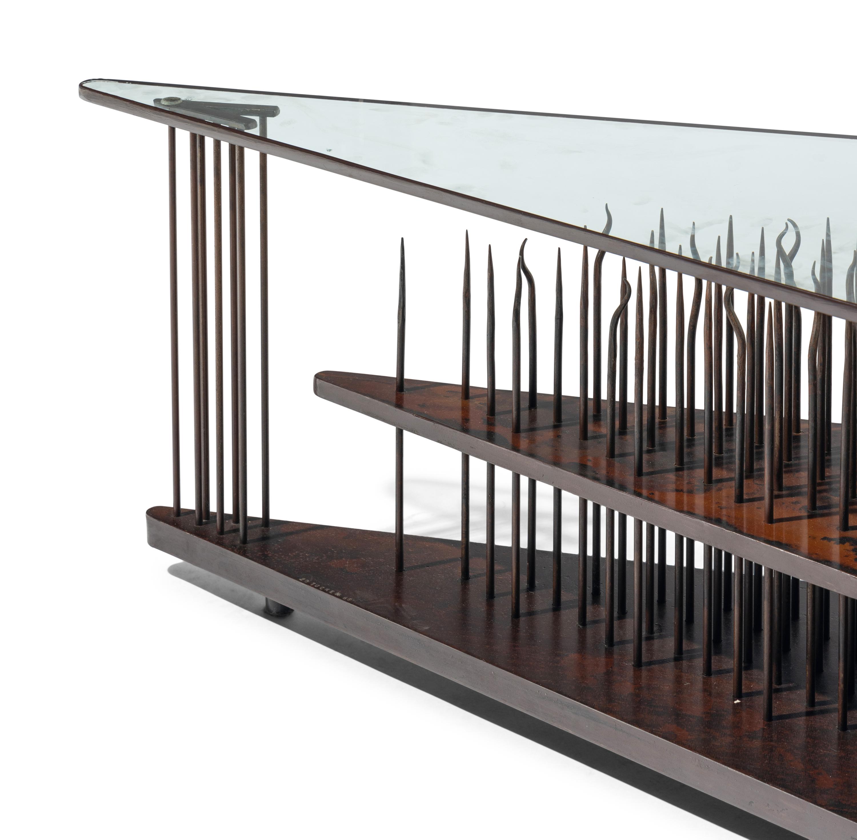 Brutalist Spiked Coffee Table, 1989