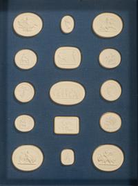 Seven Framed Groups of Grand Tour Plaster Intaglios