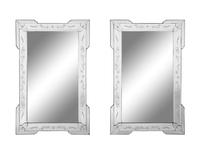 A Pair of Venetian Style Etched Glass Mirrors