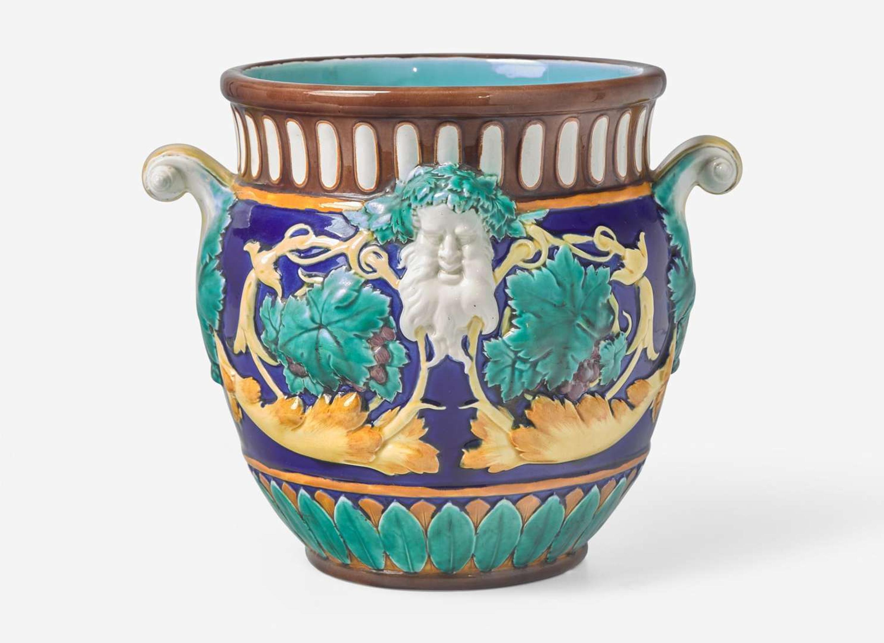 A Wedgwood Majolica Jardiniere, UK, 1872