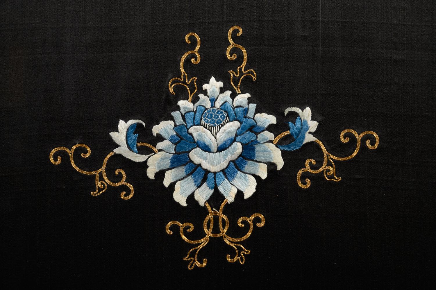 An Embroidered Silk Wall Panel