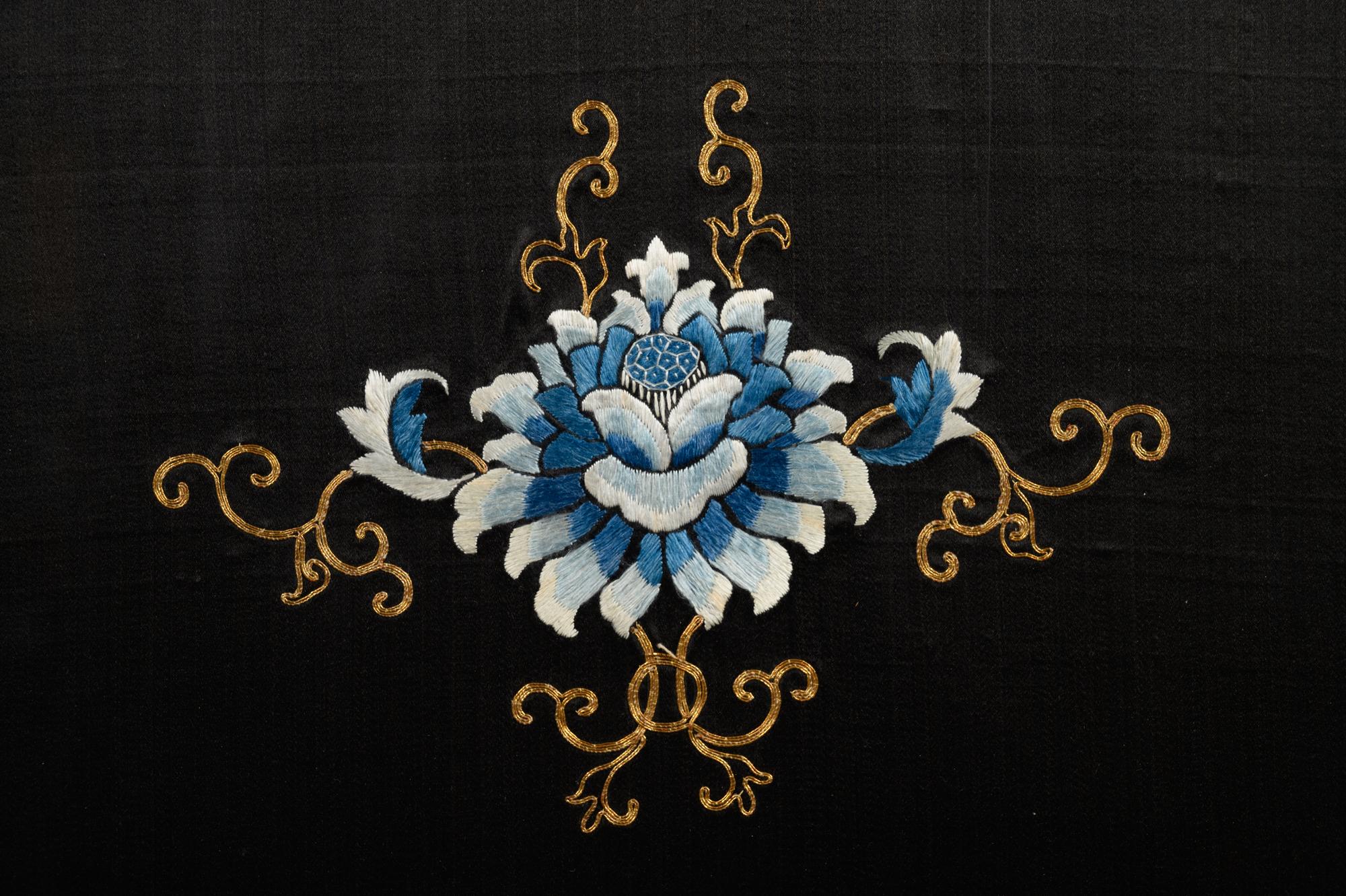 An Embroidered Silk Wall Panel