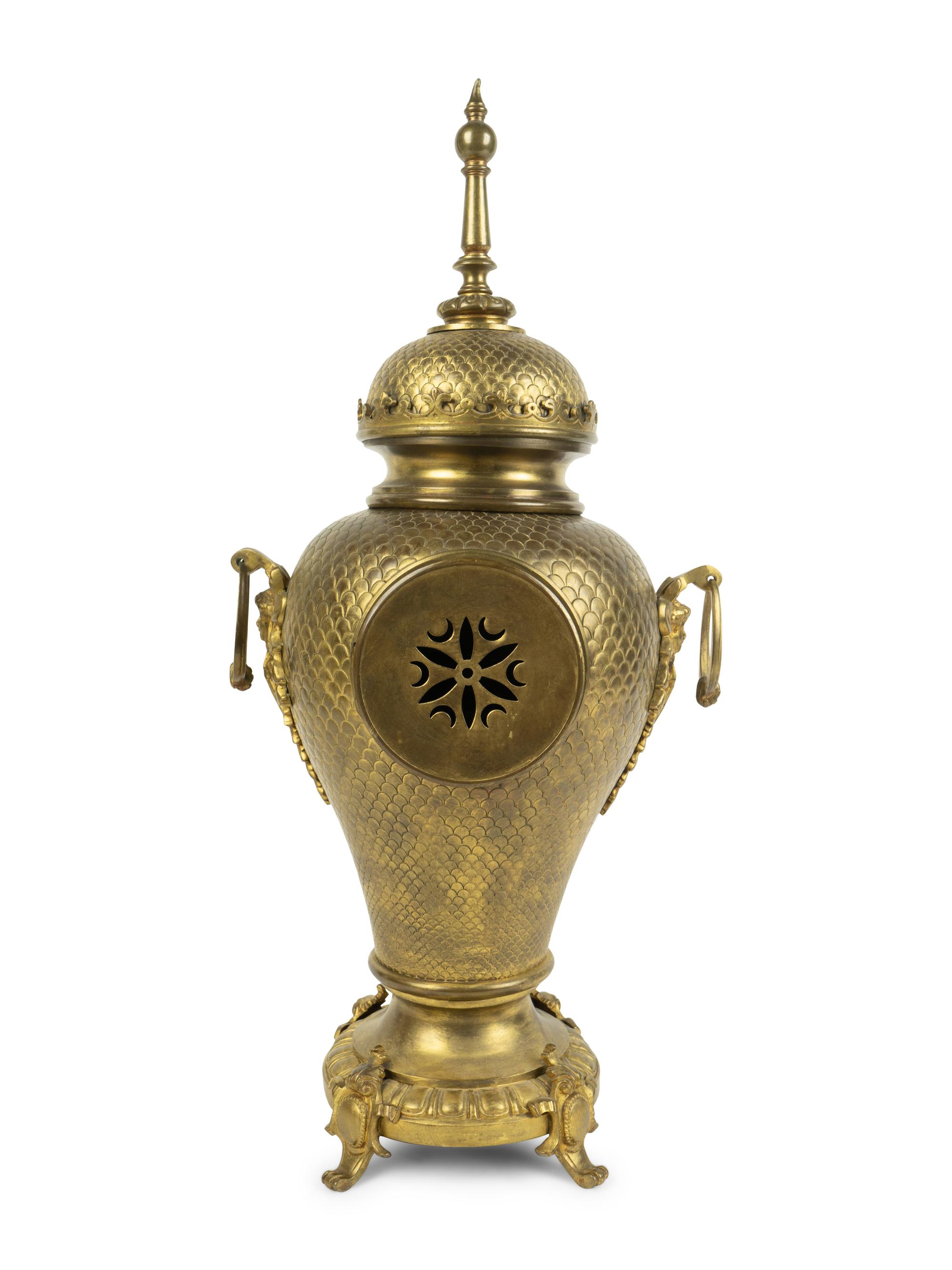 A French Gilt Bronze Urn-Form Clock — LATE 19TH CENTURY