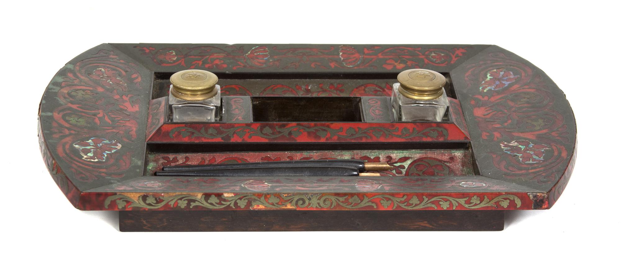 A Louis XV Style Boule Standish Length 16 inches. — 19TH CENTURY