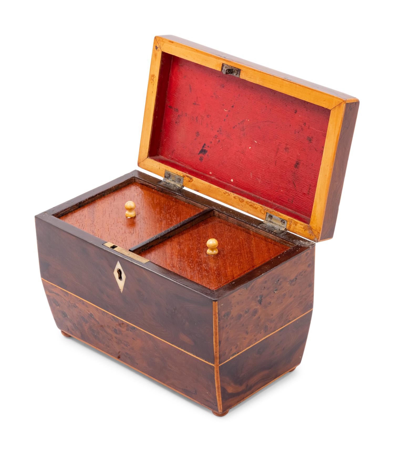 A George III Mahogany Tea Caddy